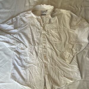 L white button up